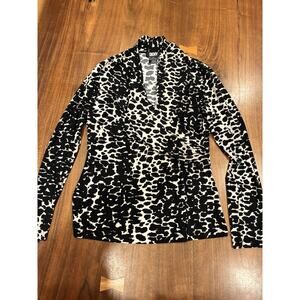 Y2K Leopard Going Out Top DKNY Medium